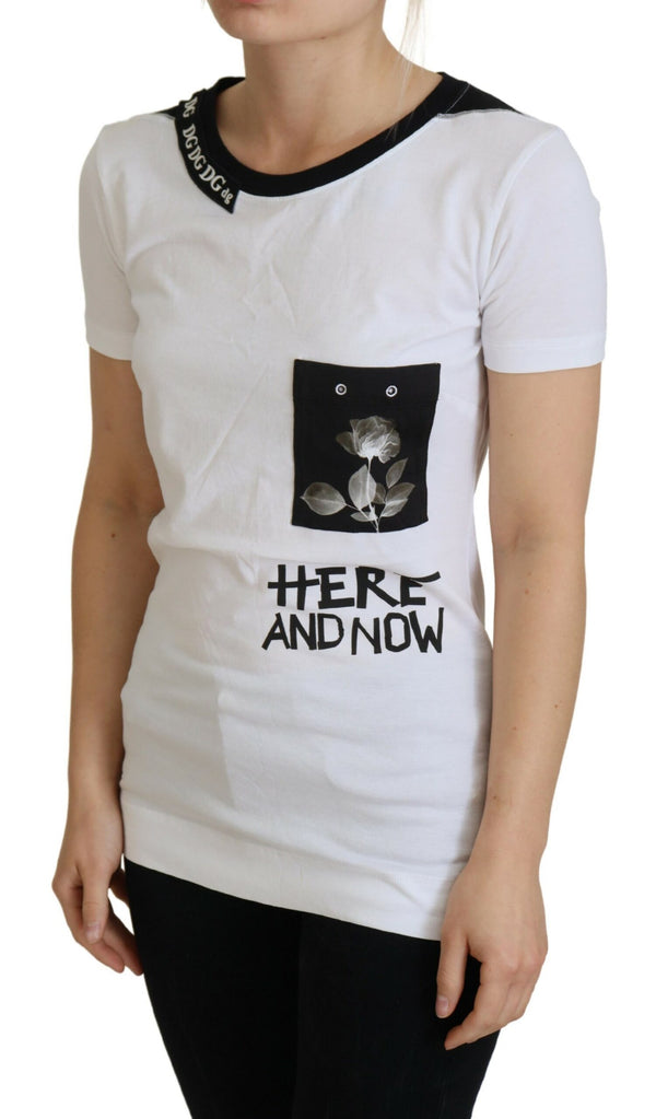 Chic Monochrome 'Here and Now' Cotton Tee Dolce & Gabbana