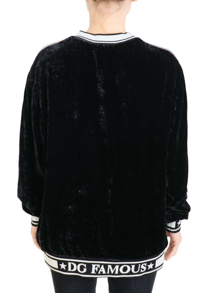 Elegant Silk Blend Velvet Sweater Dolce & Gabbana