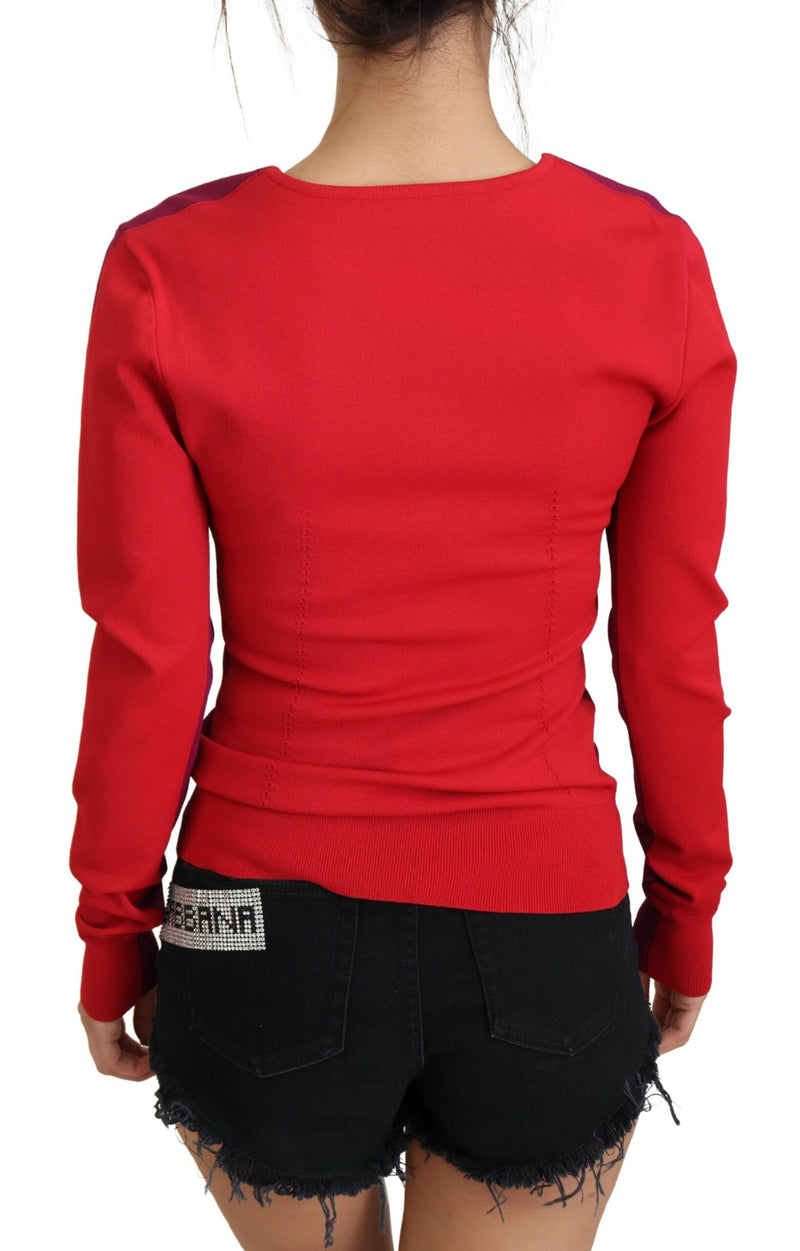 Multicolor Square Neck Pullover Sweater Dolce & Gabbana