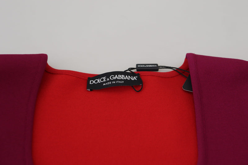 Multicolor Square Neck Pullover Sweater Dolce & Gabbana