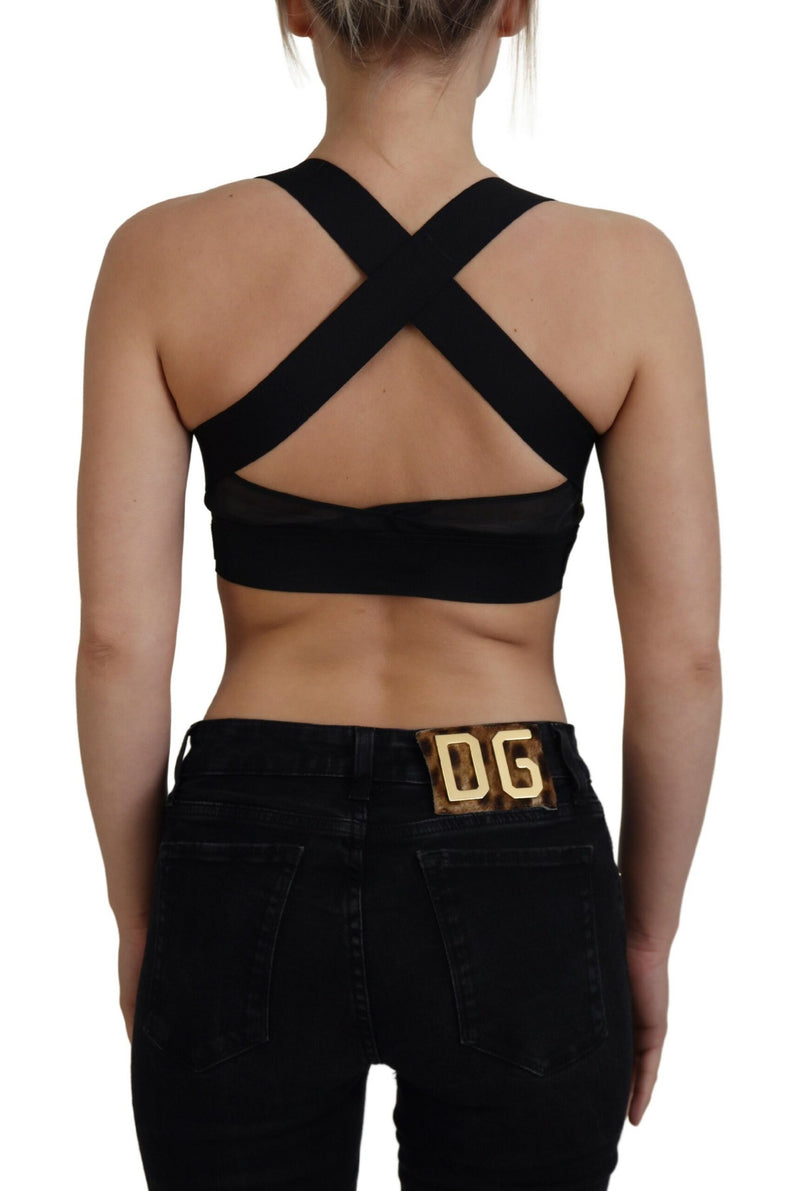 Elegant Cropped Top with Front Zipper Dolce & Gabbana