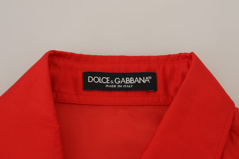 Elegant Silk Collared Long Sleeve Polo Top Dolce & Gabbana