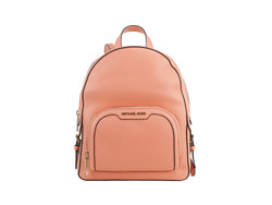 Jaycee Medium Sherbert Pebbled Leather Zip Pocket Backpack Bookbag Michael Kors