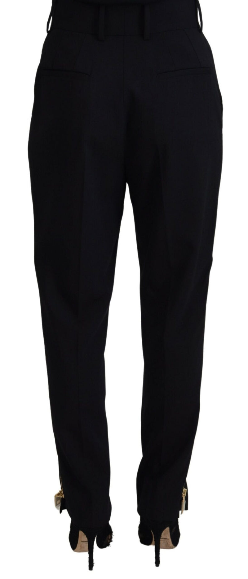 Elegant High Waist Tapered Wool Pants Dolce & Gabbana