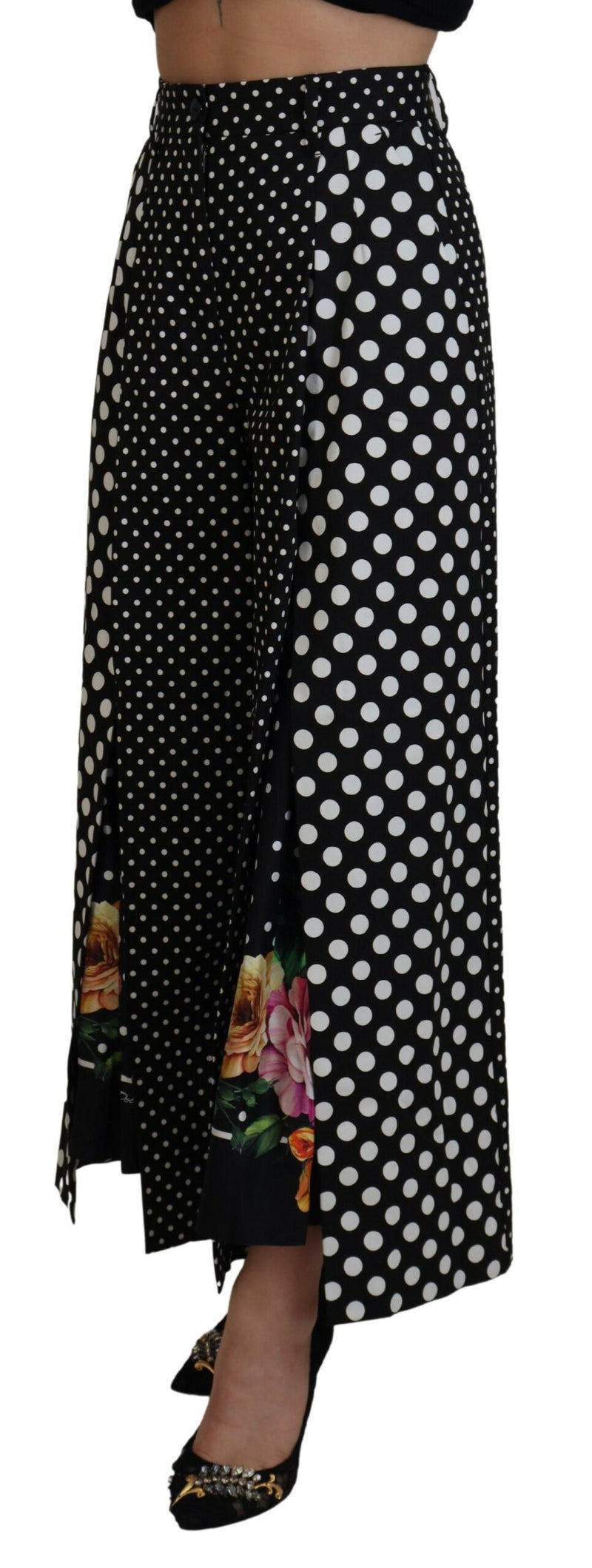 Elegant High-Waist Polka Dot Pants Dolce & Gabbana