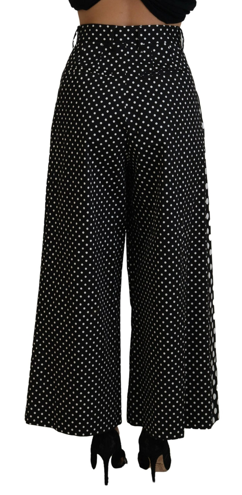 Elegant High-Waist Polka Dot Pants Dolce & Gabbana