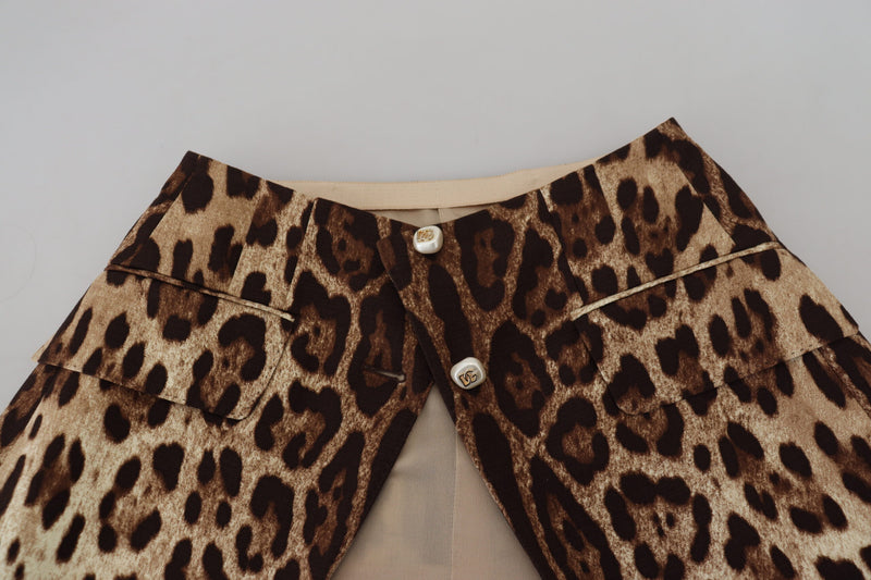 High Waist Leopard Mini Skirt Dolce & Gabbana