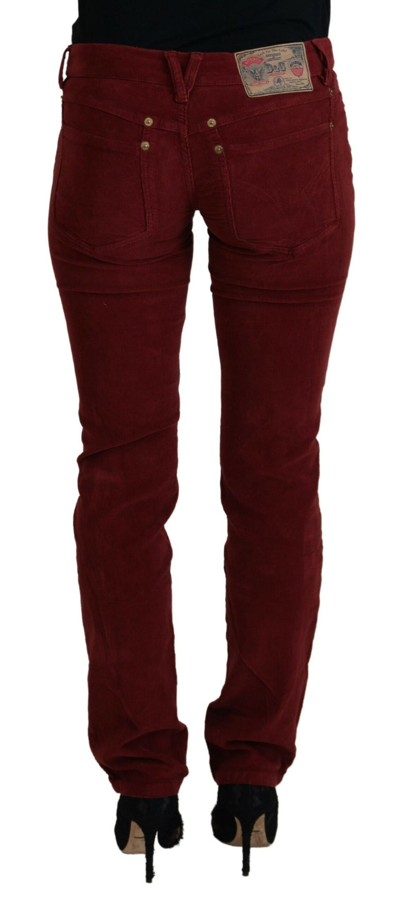 Chic Maroon Corduroy Pants Dolce & Gabbana