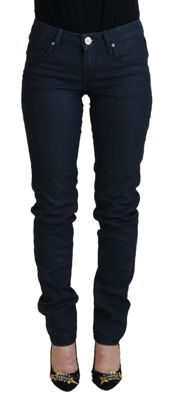 Chic Low Waist Skinny Jeans in Blue Acht