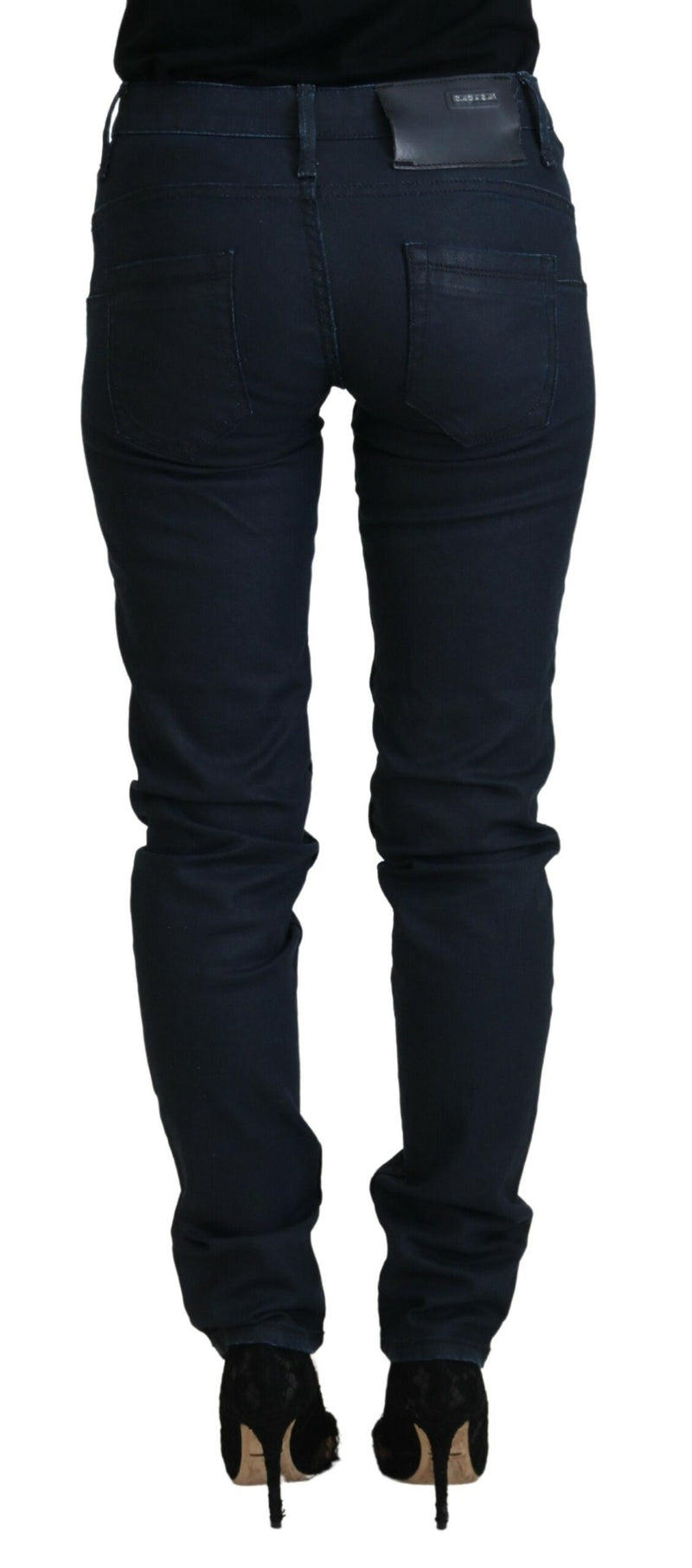 Chic Low Waist Skinny Jeans in Blue Acht