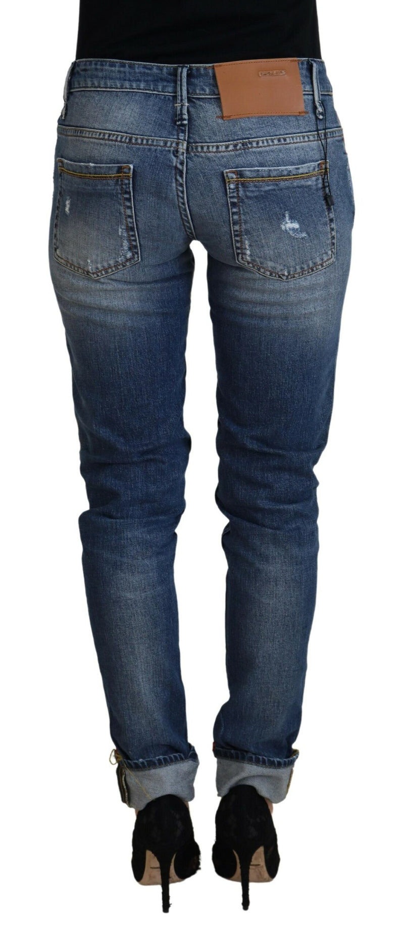 Sleek Skinny Low Waist Denim Jeans Acht