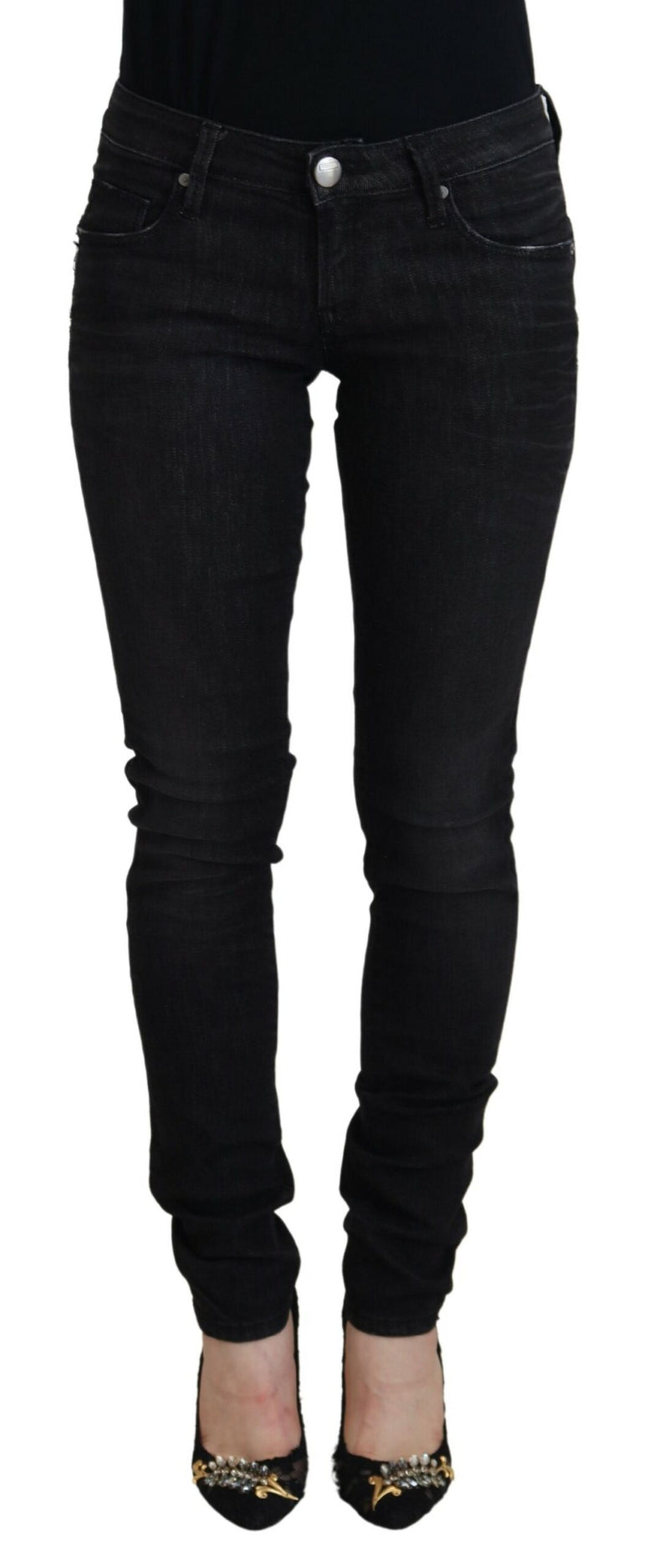 Chic Low Waist Designer Skinny Jeans Acht