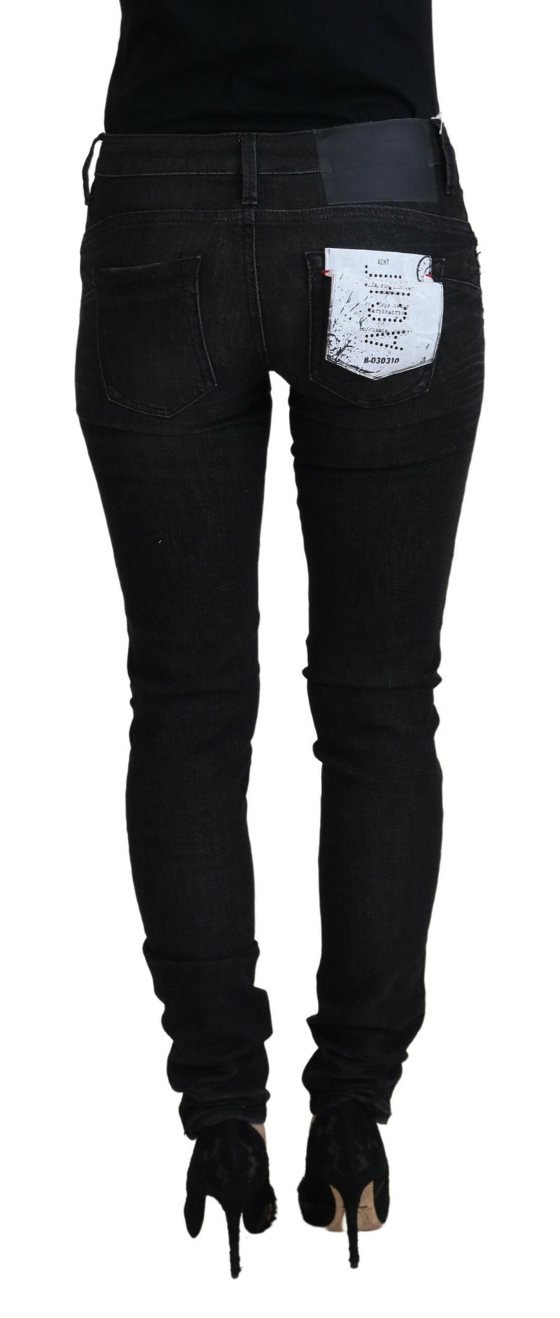 Chic Low Waist Designer Skinny Jeans Acht