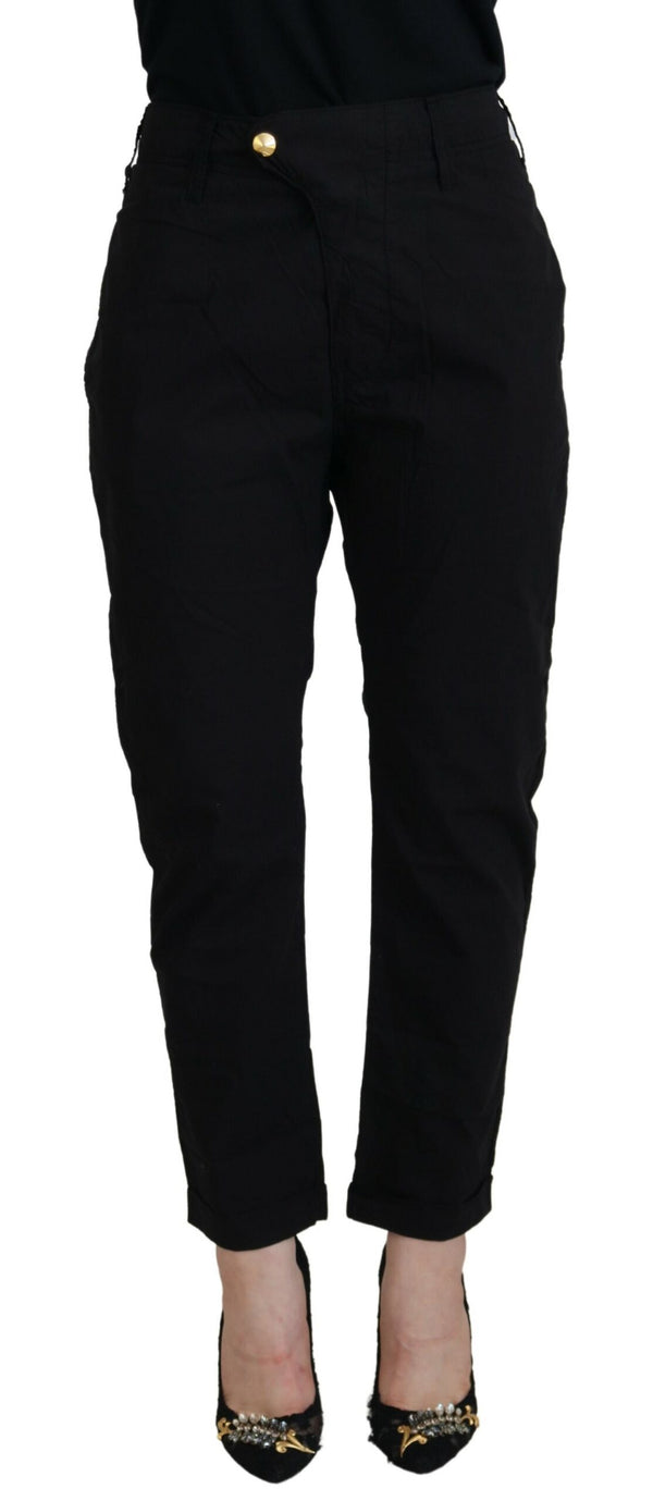 Chic Tapered Black Cotton Pants CYCLE