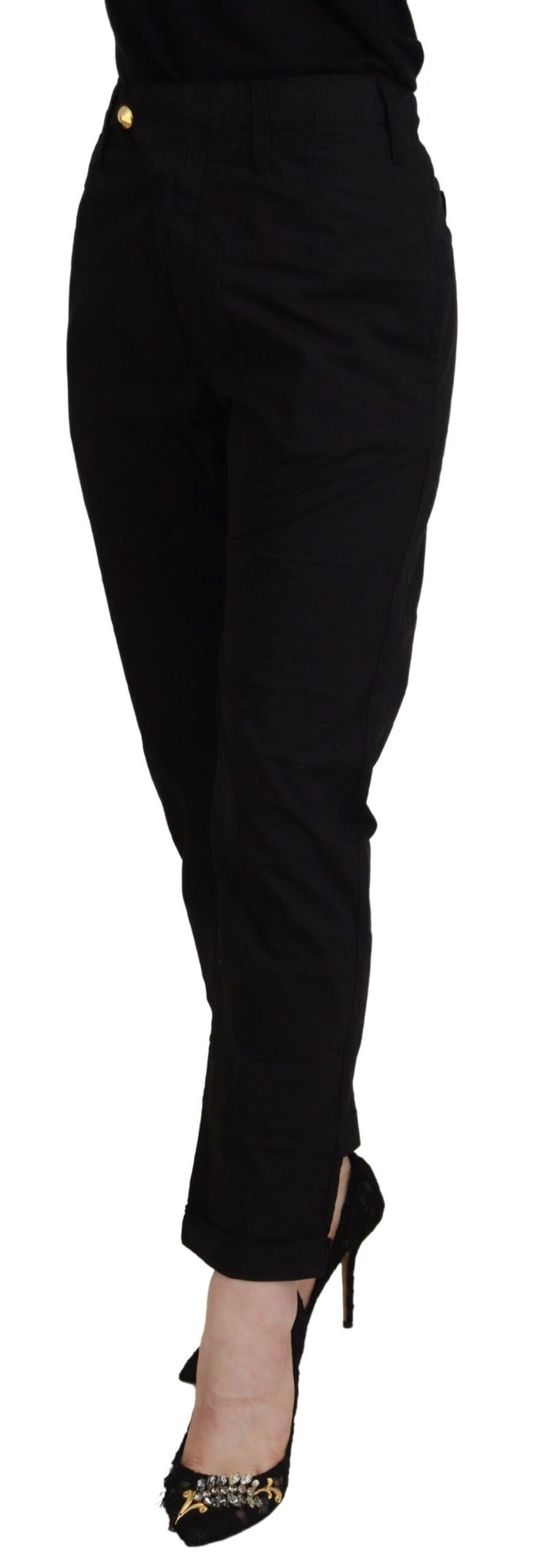 Chic Tapered Black Cotton Pants CYCLE