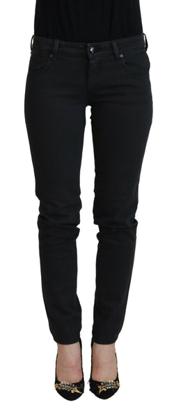 Chic Low Waist Black Skinny Jeans Ermanno Scervino