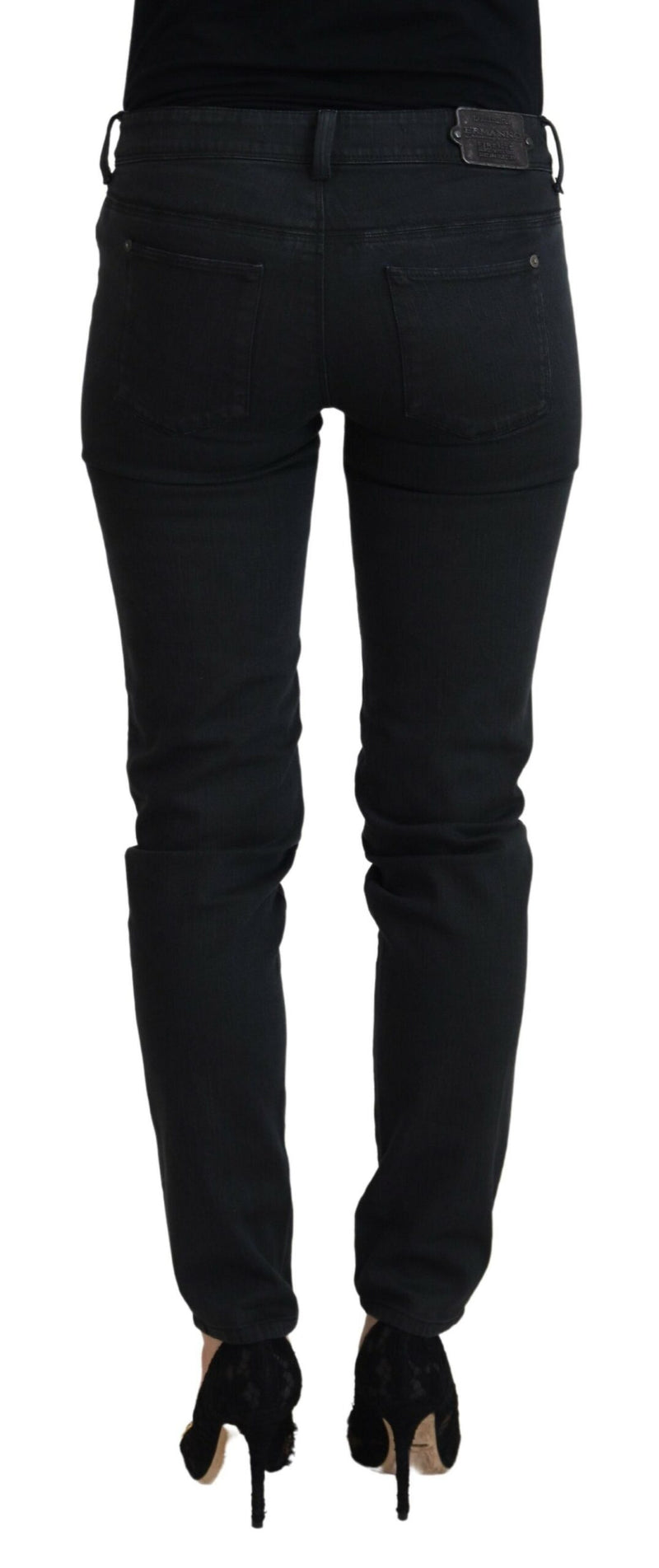 Chic Low Waist Black Skinny Jeans Ermanno Scervino