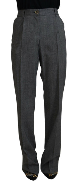 High-Waist Plaid Virgin Wool Pants Dolce & Gabbana