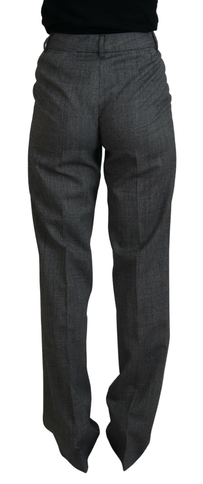 High-Waist Plaid Virgin Wool Pants Dolce & Gabbana