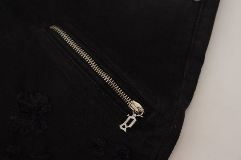 Chic Mid Waist Flared Black Jeans John Galliano