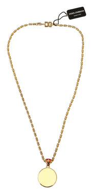 Elegant Gold Charm Chain Necklace Dolce & Gabbana