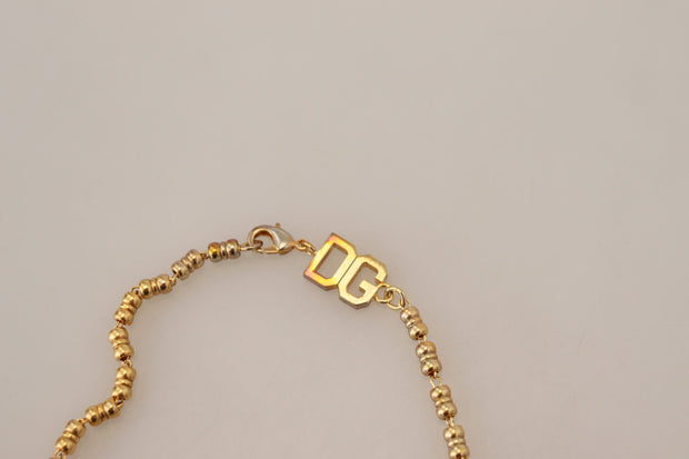 Elegant Gold Charm Chain Necklace Dolce & Gabbana