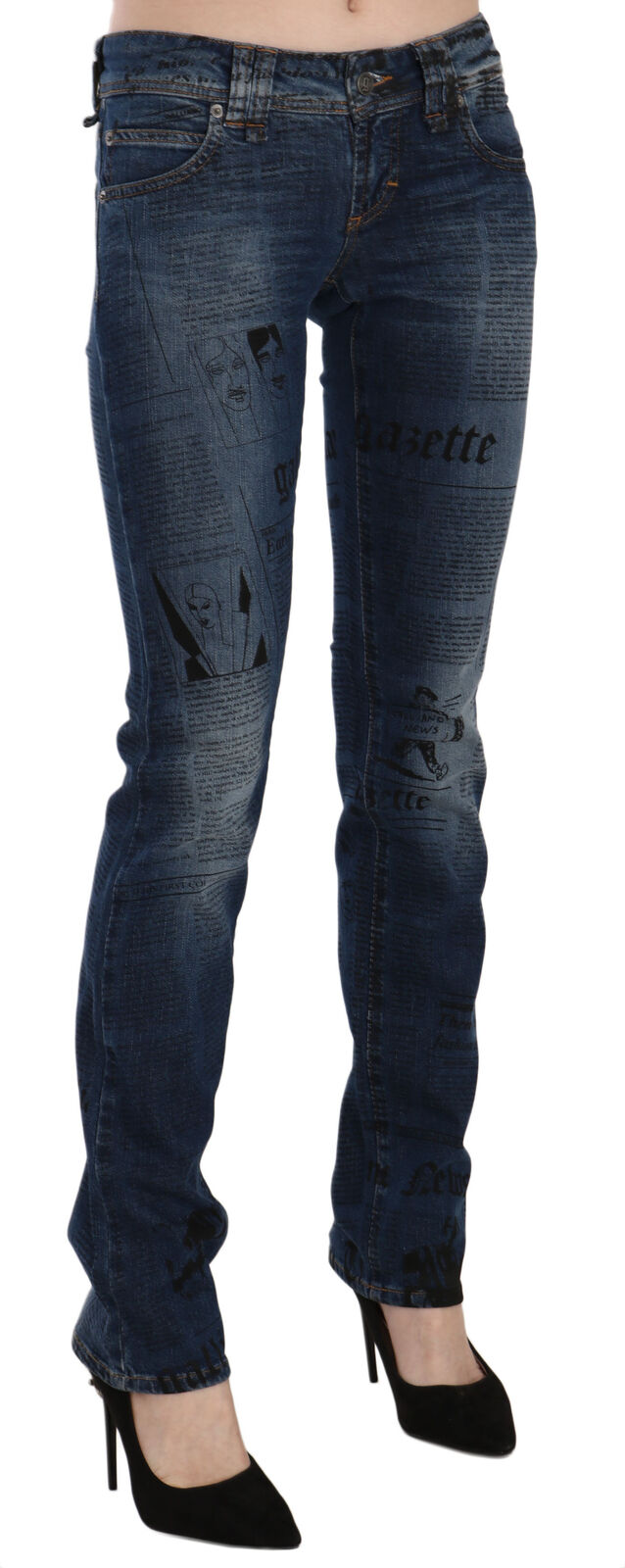 Chic Blue Gazette Skinny Denim John Galliano