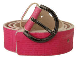 Elegant Pink Leather Fashion Belt John Galliano