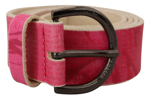 Elegant Pink Leather Fashion Belt John Galliano