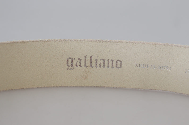 Elegant Pink Leather Fashion Belt John Galliano