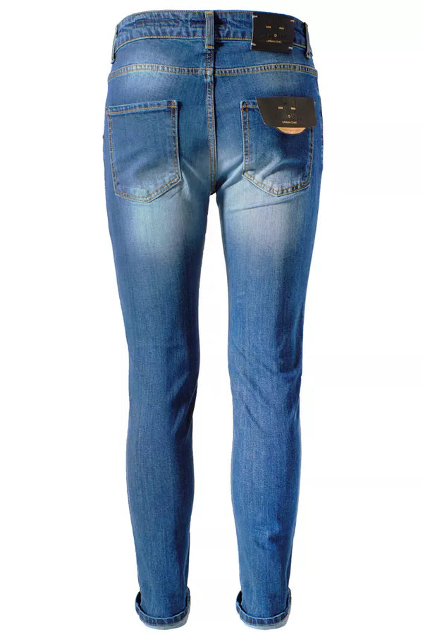 Chic Slim Fit Men's Jeans - Versatile Blue Denim Yes Zee