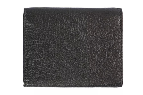 Black Leather Women Wallet Trussardi