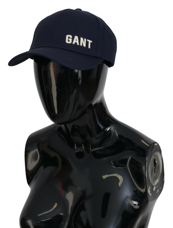 Elegant Blue Cotton Baseball Hat Gant