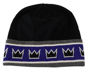 Multicolor Wool Blend Beanie with Queen Logo Dolce & Gabbana