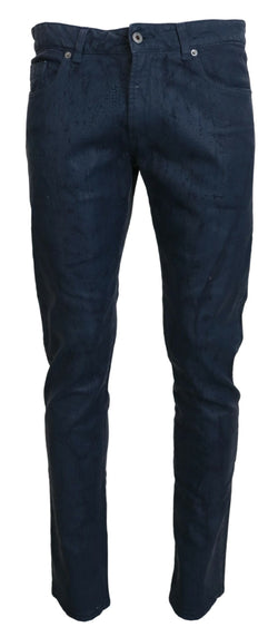 Chic Tapered Blue Denim Jeans Exte