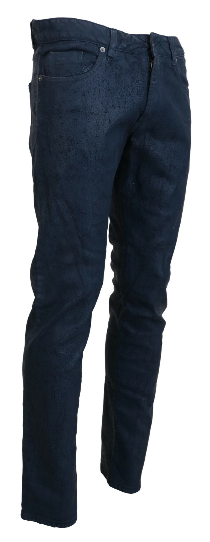 Chic Tapered Blue Denim Jeans Exte