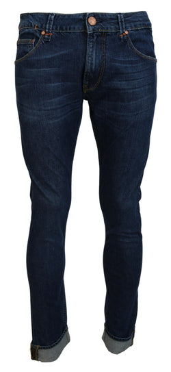 Exquisite Tapered Italian Denim in Blue Acht