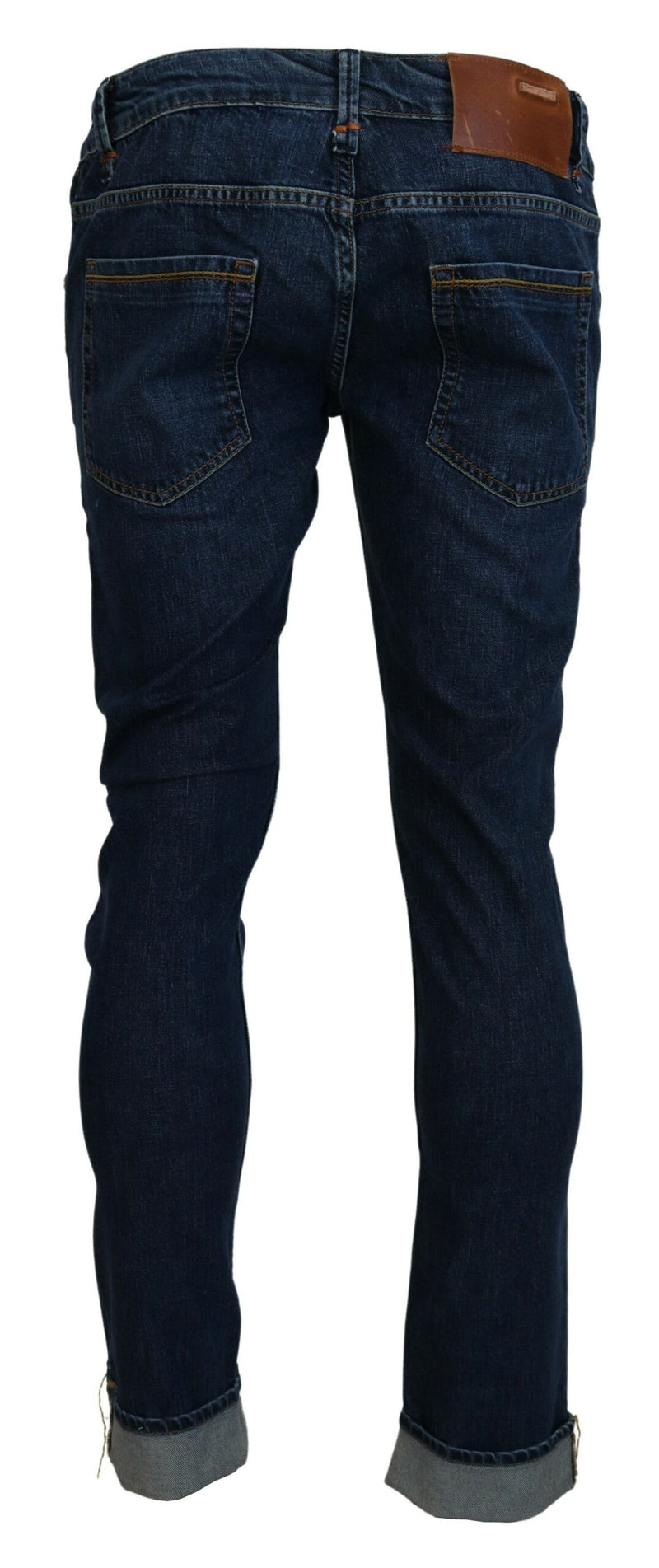 Exquisite Tapered Italian Denim in Blue Acht