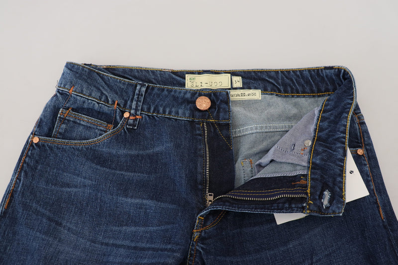 Exquisite Tapered Italian Denim in Blue Acht