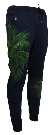 Elegant Cotton Jogging Pants with Print Design Dolce & Gabbana