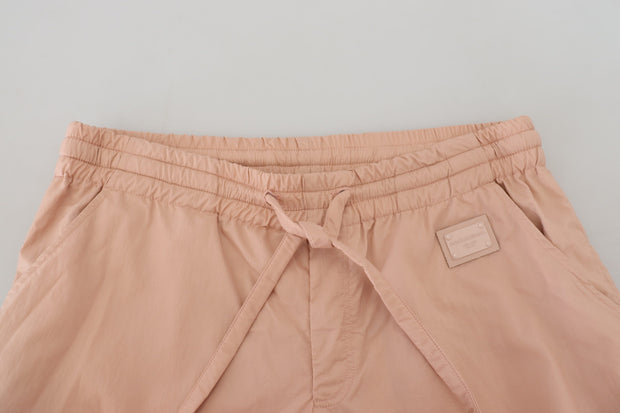 Elegant Peach Casual Sweatpants Dolce & Gabbana