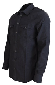 Elegant Gray Cotton Collared Shirt Dolce & Gabbana