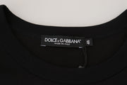 Chic Black Cotton Tee for the Modern Man Dolce & Gabbana