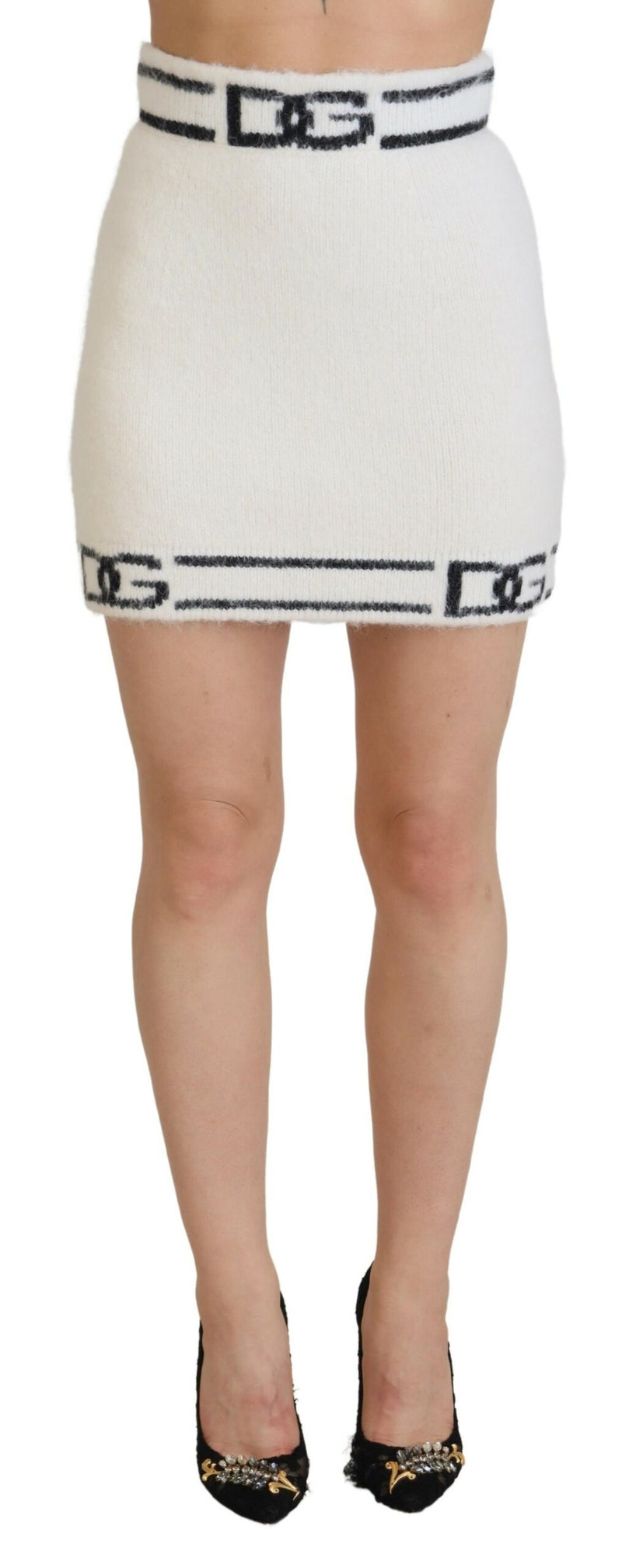 High Waist Logo Print Mini Skirt Dolce & Gabbana