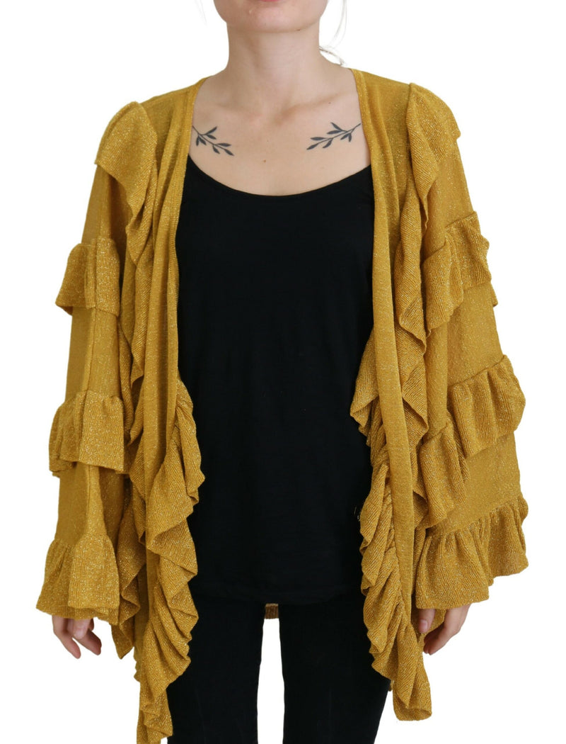 Elegant Gold Cardigan Sweater Aniye By