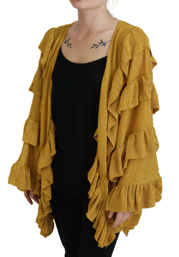 Elegant Gold Cardigan Sweater Aniye By