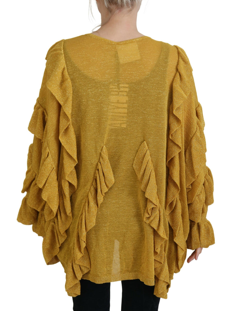 Elegant Gold Cardigan Sweater Aniye By