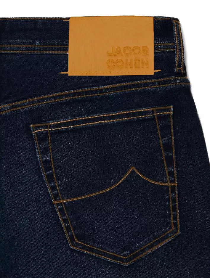 Blue Cotton Men Slim-fit Jean Jacob Cohen