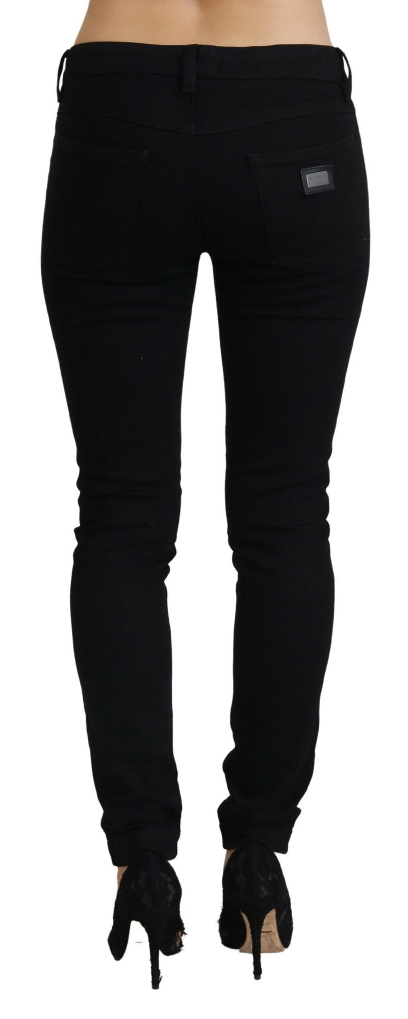 Elegant Black Slim Fit Denim Masterpiece Dolce & Gabbana