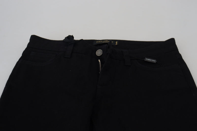 Elegant Black Slim Fit Denim Masterpiece Dolce & Gabbana